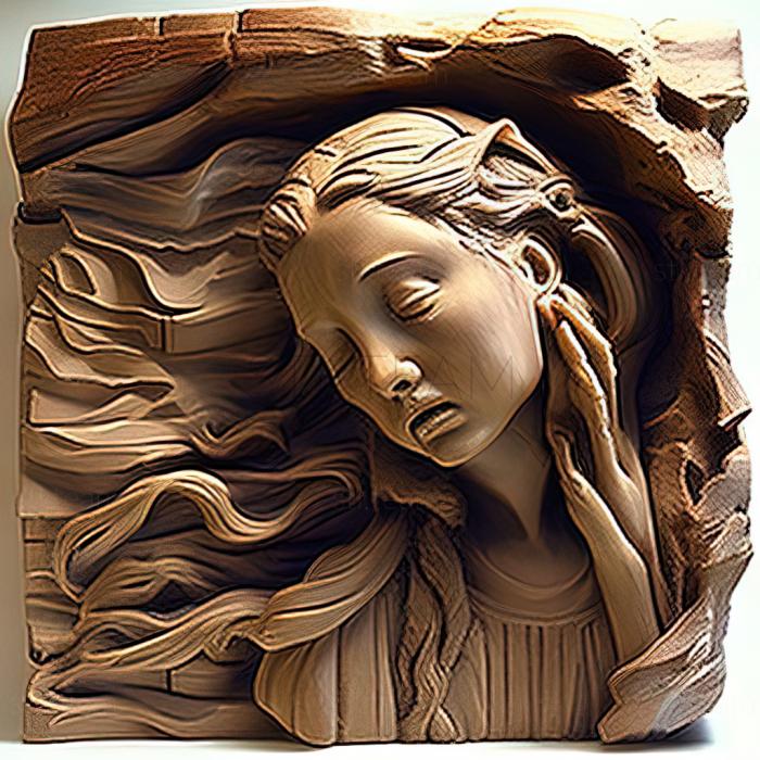 3D модель Мэрион Вахтель, американская художница. (STL)